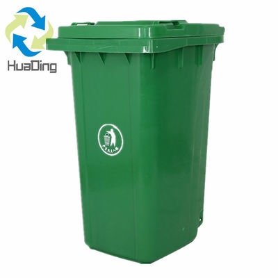 240L Plastic Waste Bin with Wheels Anti-slip Rubber Inserted