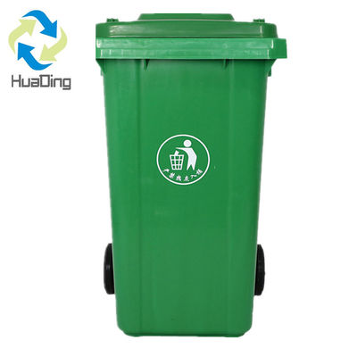 240L Plastic Waste Bin with Wheels Anti-slip Rubber Inserted