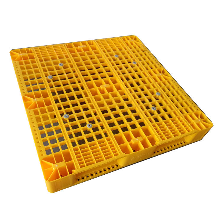 Industry Pallet 1140x1140 Size Heavy Duty Plastic Pallet for Racking Yellow Color