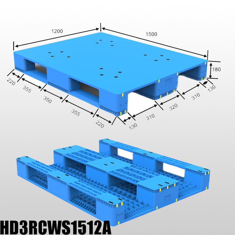 6Ton Static Load HDPE Plastic Pallet for Customized Color HUADING 1500*1200 Large Size