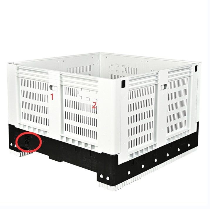 Large Folding Plastic Pallet Box for Fruit and Vegetables Varnishing Printing Handling
