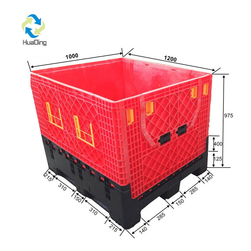Large Capacity Heavy Duty Collapsible Pallet Box 1200*1000*975mm with Dynamic load 1T