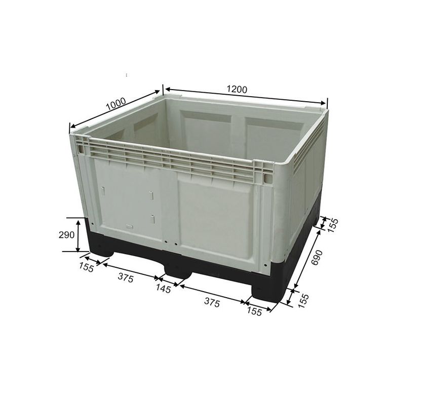 1200*1000*810mm Foldable Stackable Storage Box Container Bin for Space-Saving Storage