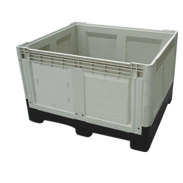 1200*1000*810mm Foldable Plastic Pallet Box for Bulk Storage in Black Gray Blue Closed