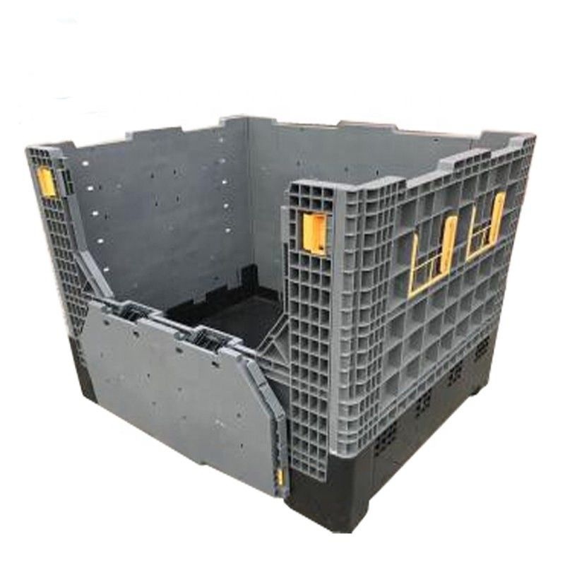 1210H1000A Plastic Folding Pallet Box with 1Ton-4Ton/layer Capacity and Foldable Design