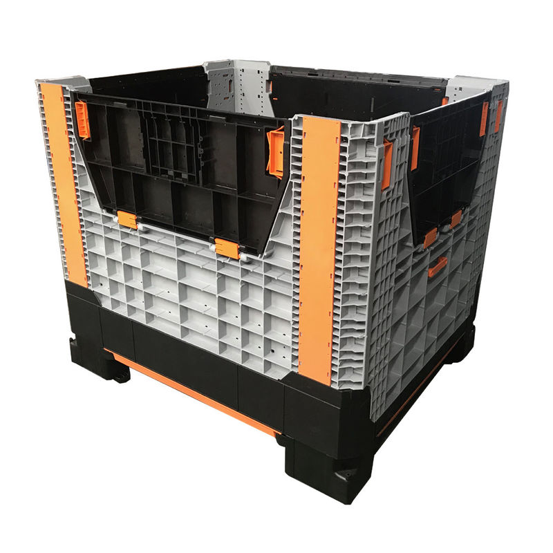 Foldable Plastic Pallet Box for Auto Parts Storage 1200*1000*1050mm Collapsible