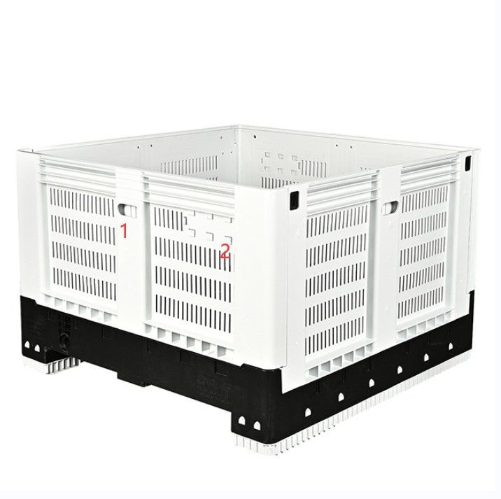 Grid Ventilation Foldable Plastic Pallet Box for Vegetables and Fruits 700L Capacity
