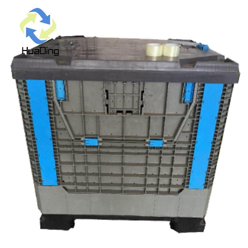 1T Dynamic Load PP Euro Size Foldable Plastic Box Pallet for Forklift in Colorful Box