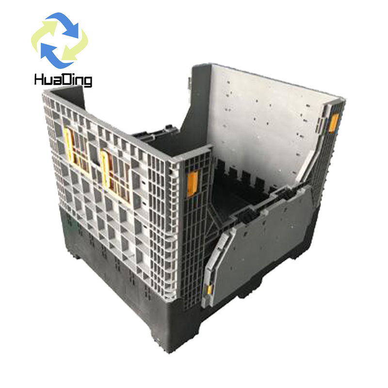 Heavy Duty 4 Way Entry HDPE Material Plastic Pallet Box for Auto Parts Transportation