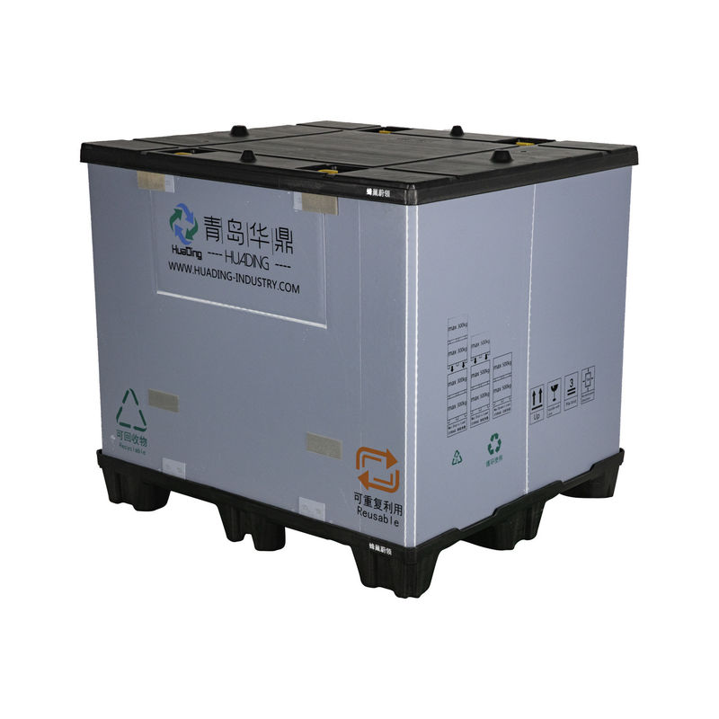 Automotive Parts Packaging Heavy Duty Foldable Coaming Box with Pallet and Custom Design