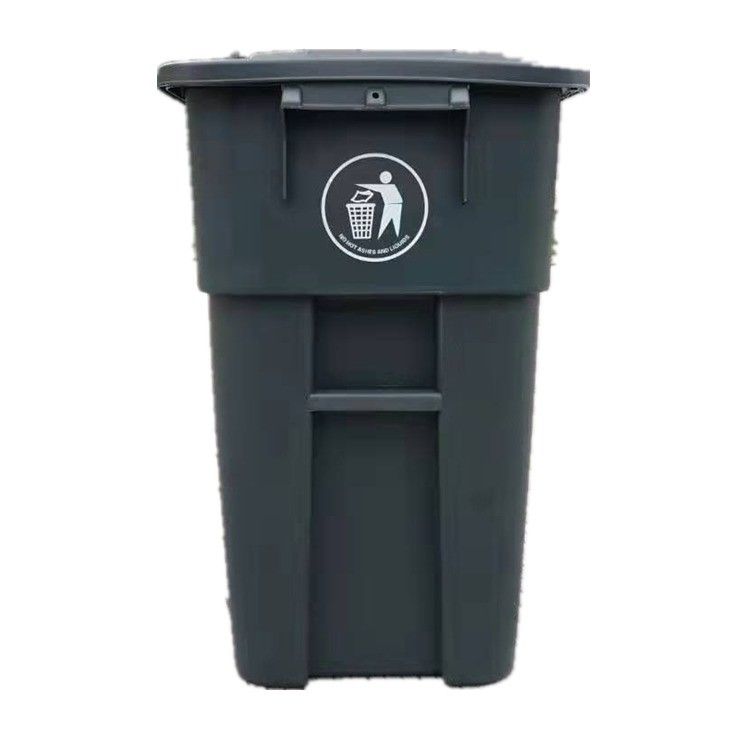 Outdoor Plastic Garbage Waste Bin Bulk Round Sustainable 200 Liter Wheely Bin Rolling Cover Type